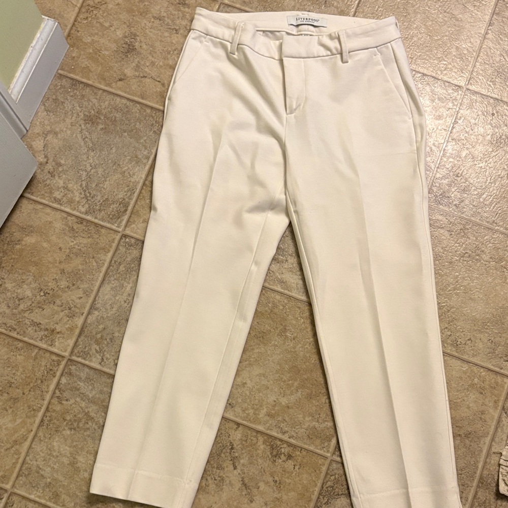 Liverpool Cream Ankle Pants